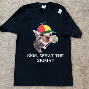 Men’s S “What the Sigma” Brainrot t shirt NWT
